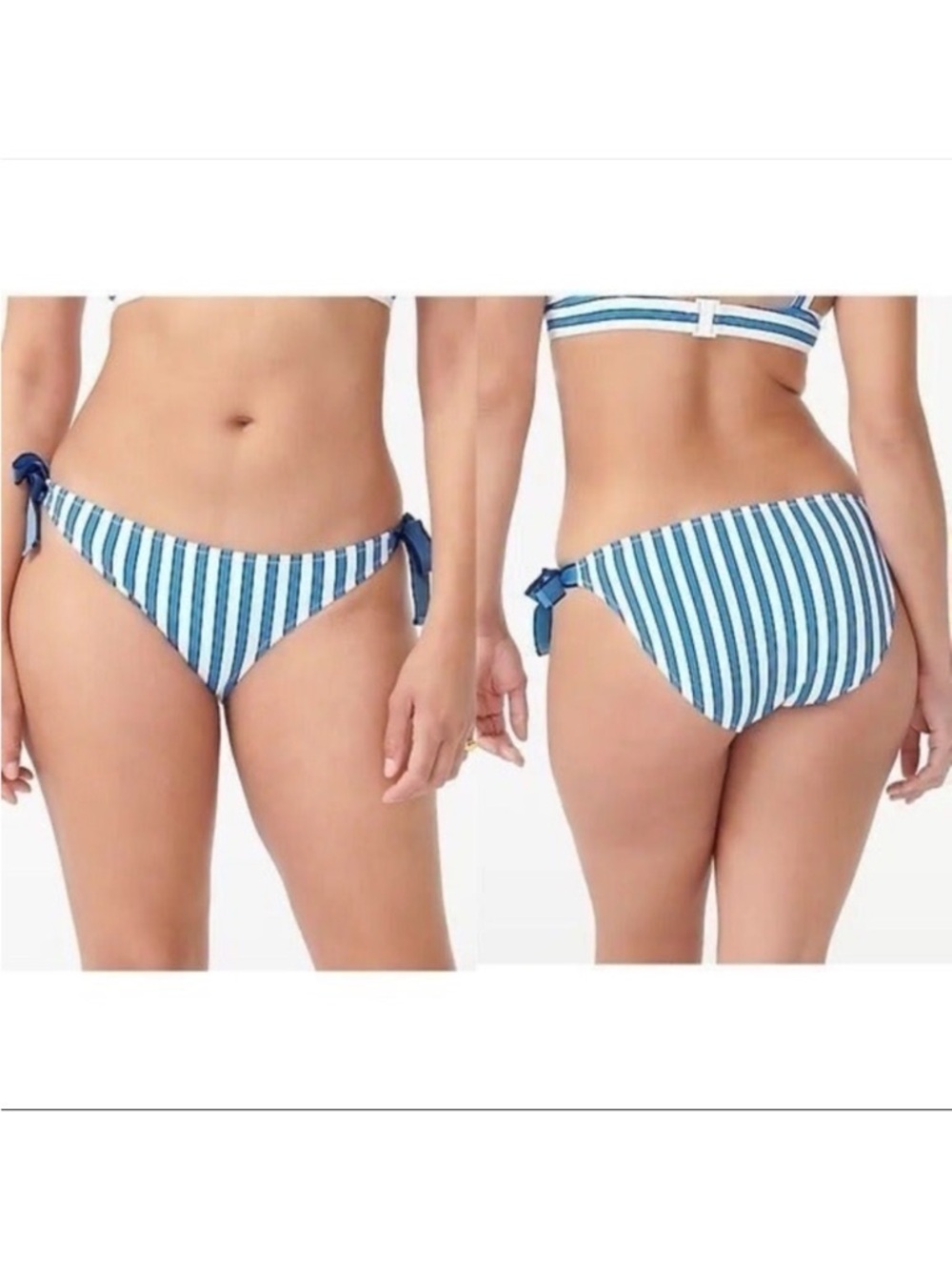 J. Crew | Surf Hipster Bikini Bottom Cabana Stripe Blue White New Plus 3X NWT